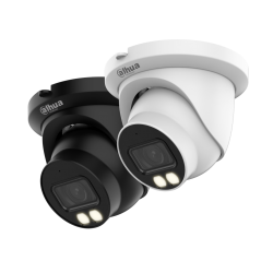 IPC-HDW5449TM-SE-LED 4MP Full-color Fixed-focal Warm LED WizMind Camera, BLACK