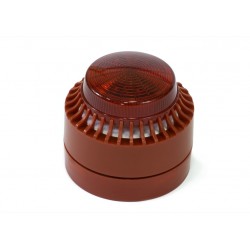 AH-03127-BS-L outdoor siren with strobe, low base, 24V, EN54-3