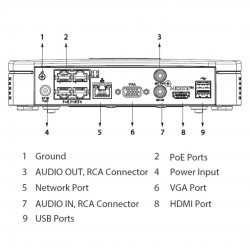 Įrašymo įrenginys NVR2104-P-4KS3, 4kan, 1HDD, 4PoE
