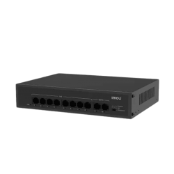 IMOU SF110P 10 prievadų PoE komutatorius, 8×PoE, 2×Uplink, 65 W, 250 m