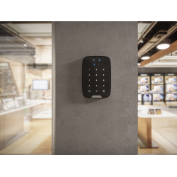 Keypad Plus belaidė sensorinė klaviatūra su DESFire 13,56MHz kortelių skaitytuvu, juoda